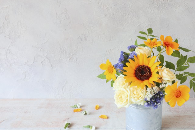 可愛いフラワーアレンジメント